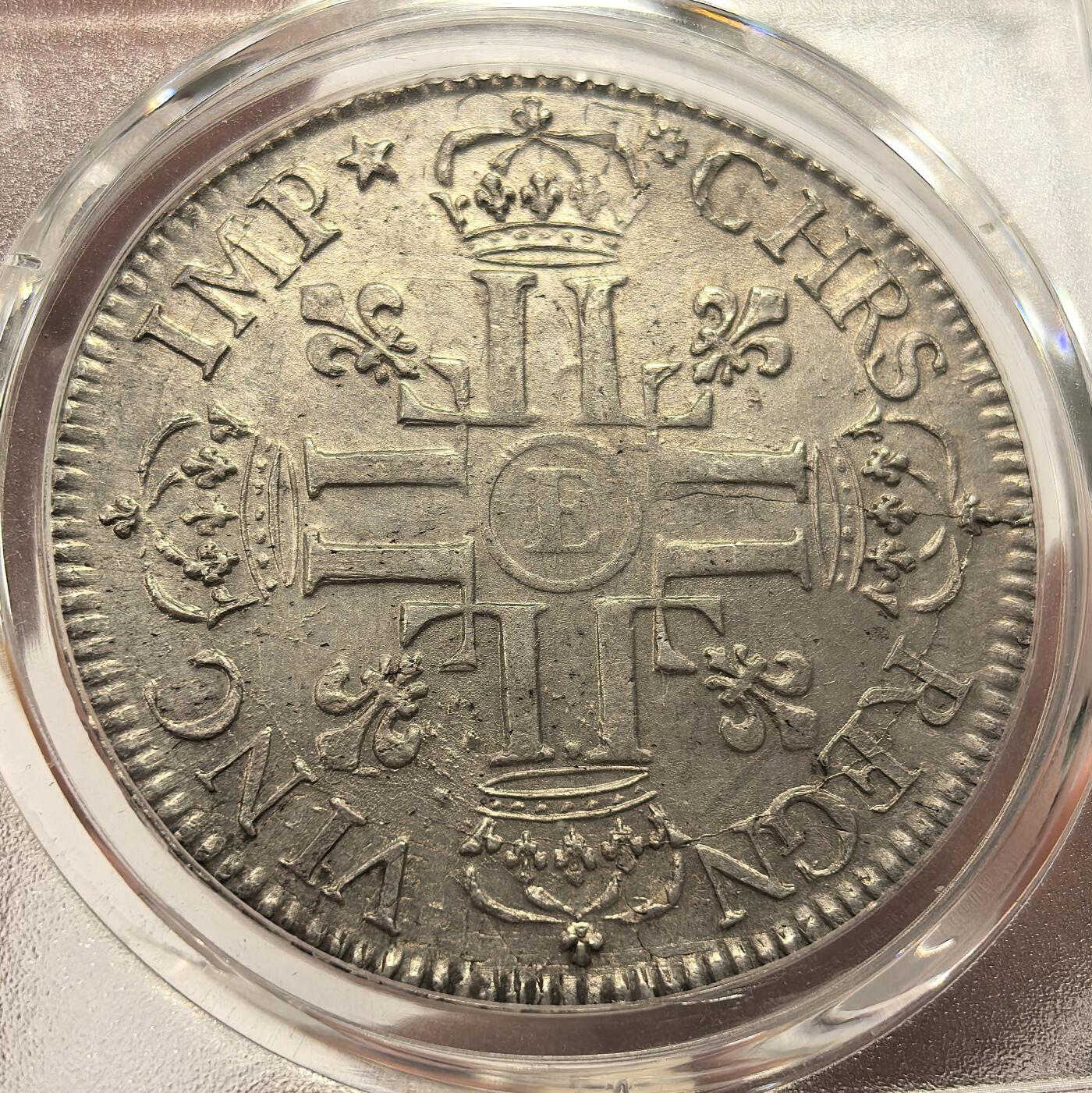 博洋堂“良辰美钰”中秋国庆双节精品专场暨第141期（全场包邮） PCGS AU 法国1690年太阳王路易十四埃居8L版大银 压铸十足 打制清晰到位 深彩包浆 早期少见版别