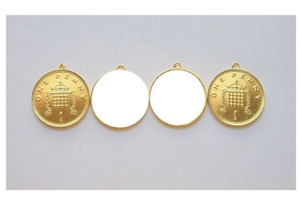 单枚价 英国伊丽莎白二世青年像 镀金高浮雕精制币章吊坠 20MM