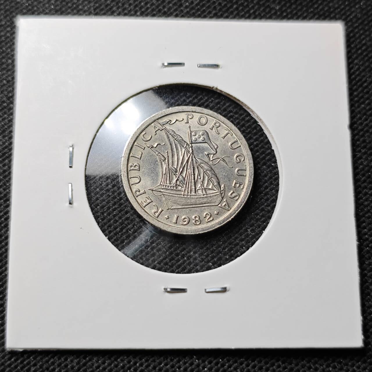 KK钱币收藏小铺 第349场 2月预留时间 周末发货 1982 葡萄牙2.5埃斯库多 船