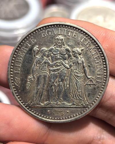 南宋泉阁俄币 外币 国币 专场第十七期 国庆中秋大拍 10.9发货【送拍无额外佣金】 - 法国 1965年 大力神10法郎大银币 25g 900银 细节不错 好品