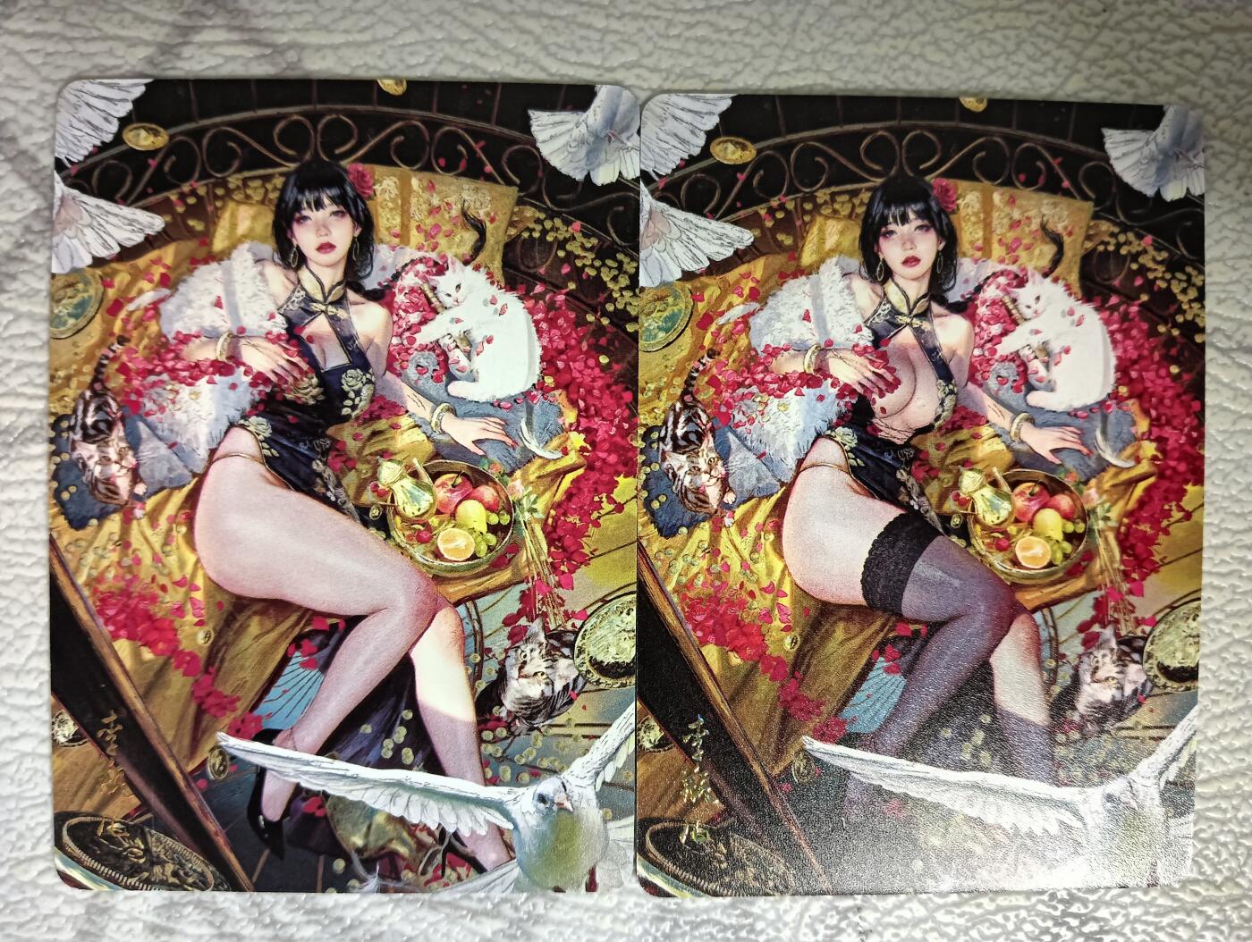 花开卡拍第40期（9月28号周日截拍，品控勿拍!!!拍品不寄存，运费5元，自制卡难免瑕疵，可能存在轻微撞角爆边等出厂瑕疵，品控介意勿拍！） 燎原刷子人间传 李瓶儿双服饰 普卡
