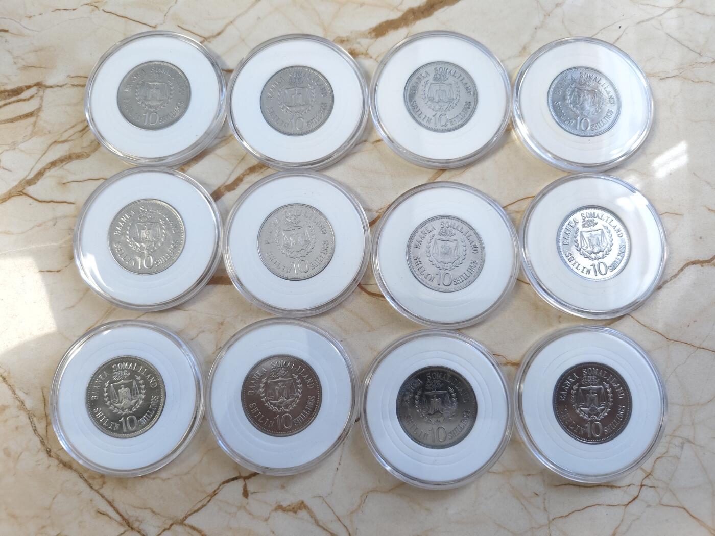 第176期拍卖【长期征集拍品】【欢度国庆中秋双节】 索马里兰 2012年十二生肖 10先令纪念币12枚套