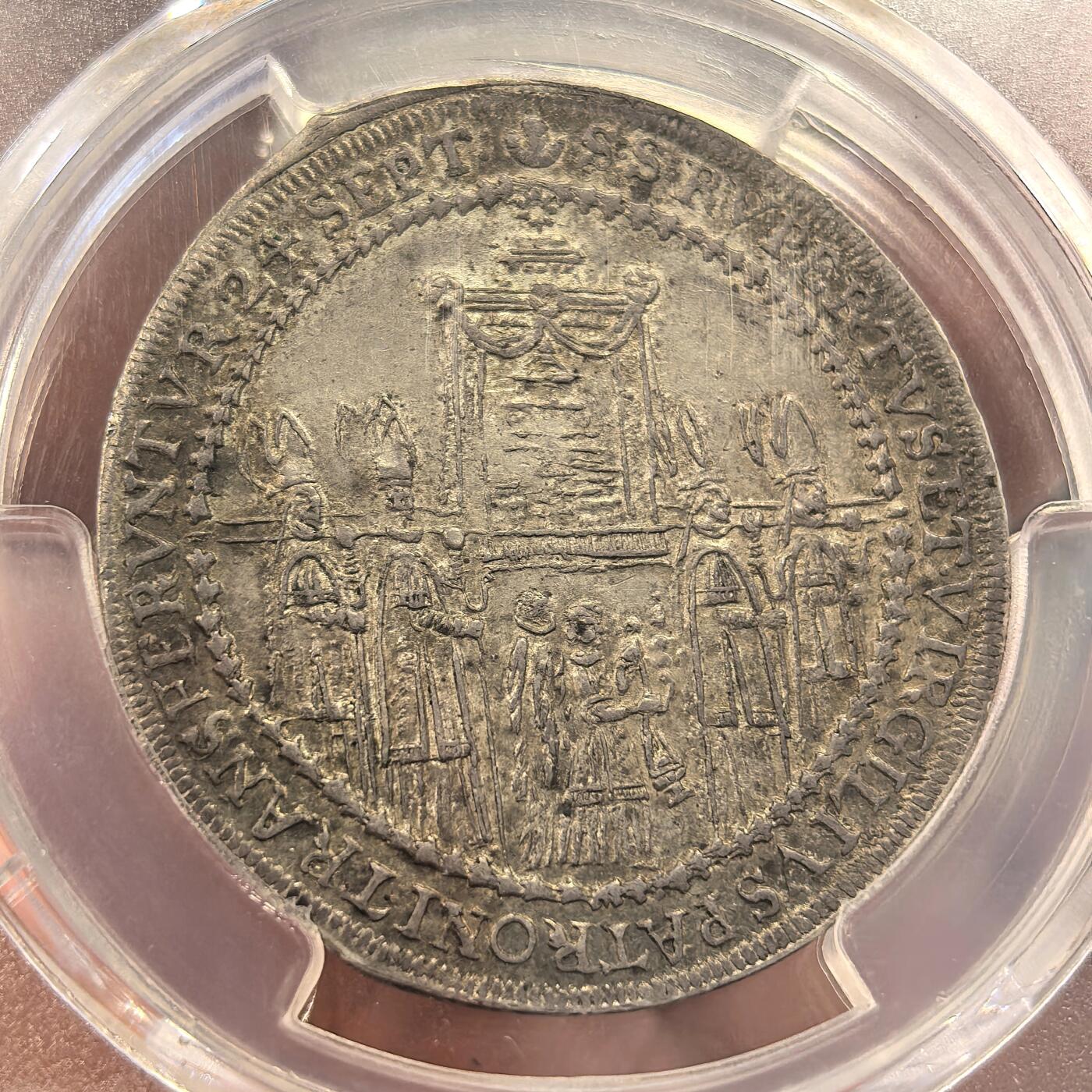 博洋堂“良辰美钰”中秋国庆双节精品专场暨第141期（全场包邮） PCGS MS62 萨尔茨堡1628年1/2泰勒，不太常见的品种，一色好包浆