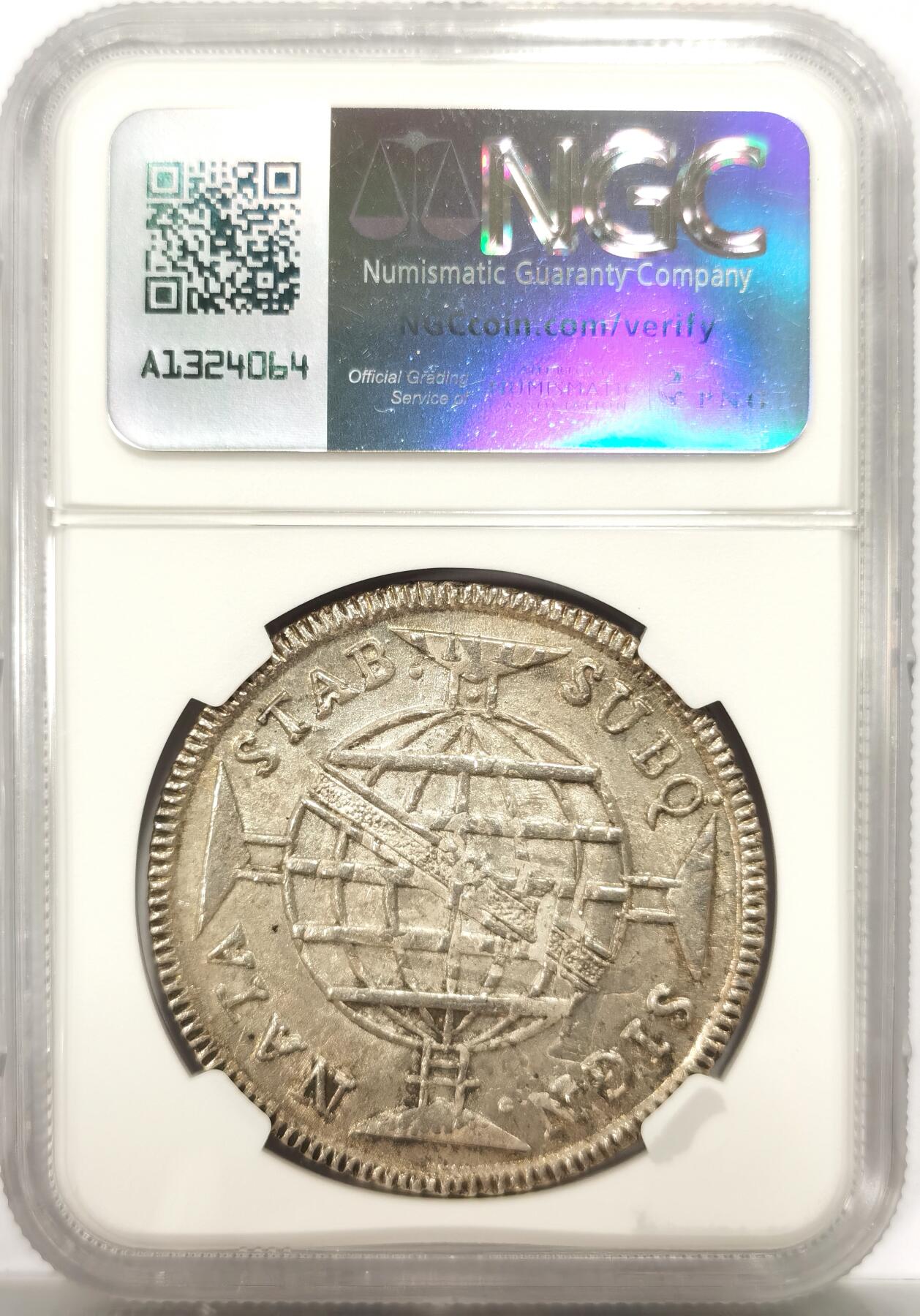 博洋堂“良辰美钰”中秋国庆双节精品专场暨第141期（全场包邮） NGC MS62 1814B葡属巴西950R大银 金彩深打 卡四双柱清晰可见