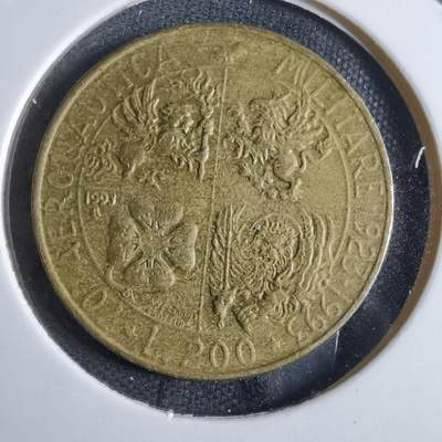 沼泽如烟--第853场 - 意大利1993年200里拉纪念币