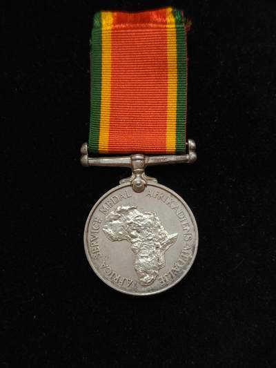铭记历史 勿忘国耻 抗战胜利80周年国庆精品专场 - 英联邦 南非二战非洲服役奖章 银质带边铭 1