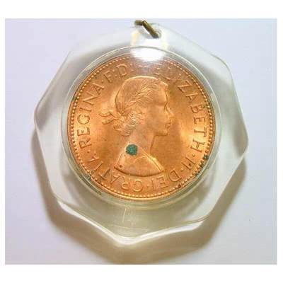 英国1967年 伊丽莎白高浮雕精制币章多边形八角吊坠 43MM - 英国1967年 伊丽莎白高浮雕精制币章多边形八角吊坠 43MM