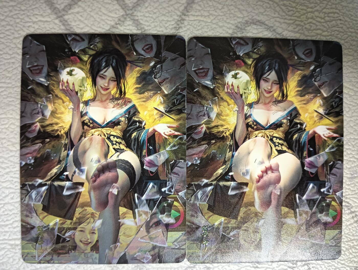花开卡拍第40期（9月28号周日截拍，品控勿拍!!!拍品不寄存，运费5元，自制卡难免瑕疵，可能存在轻微撞角爆边等出厂瑕疵，品控介意勿拍！） 燎原刷子妖姬传 婴宁双服饰 普卡