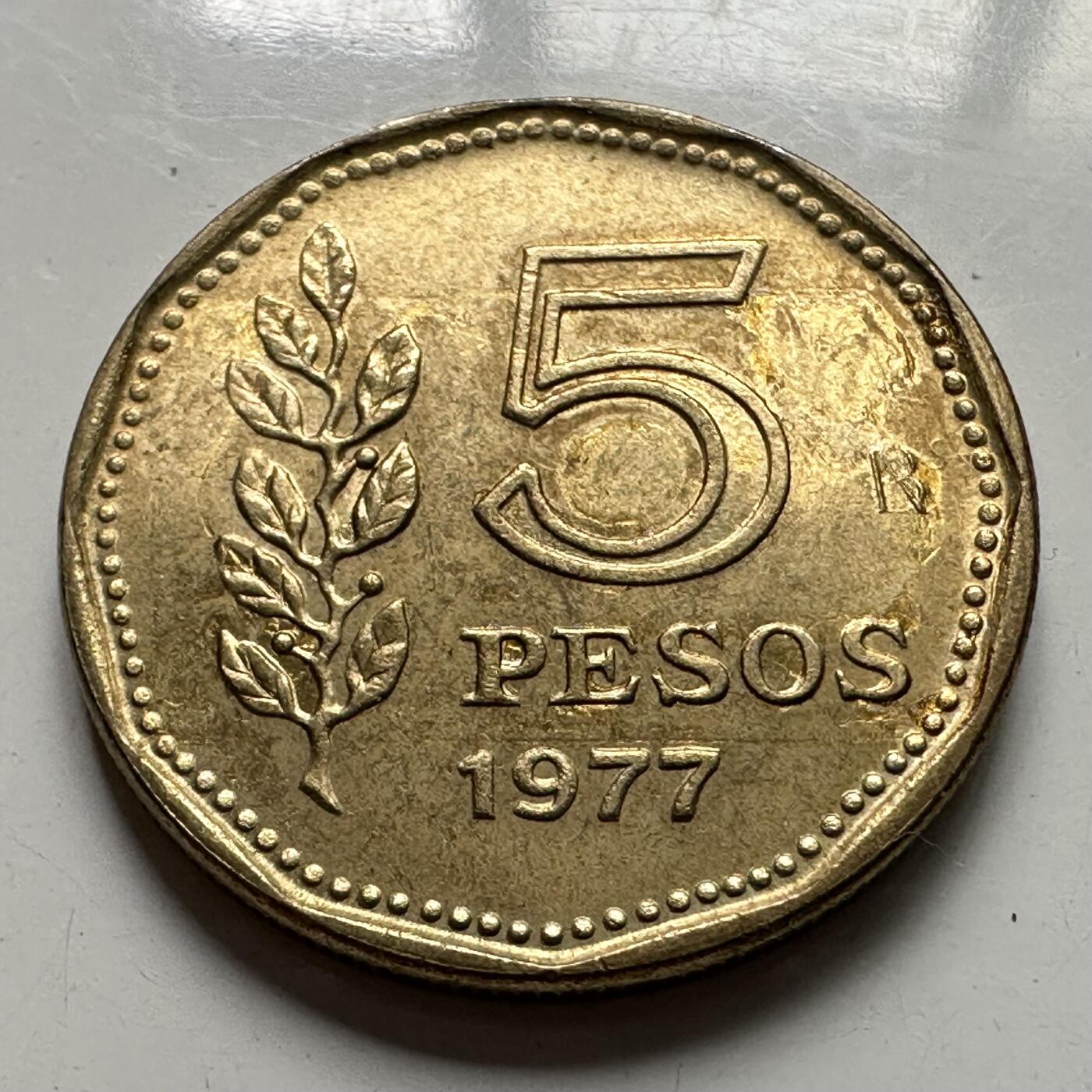 🌹外币初藏🌹🐯2025年第107场  每周二四六晚8️⃣点 接代拍 阿根廷1977年五比索