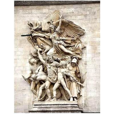 【旋风钱币】10月4日19:00准时开拍 精美欧洲币章 第三帝国货币等 全场包邮！ 【艺术】法国艺术大章1888年 凯旋门浮雕拿破仑出征高浮雕精制超大镀银章 68MM 137克