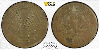 博洋堂“良辰美钰”中秋国庆双节精品专场暨第141期（全场包邮） - PCGS AU58 四川贰佰文 au以上的高分相当少见，这个品种红铜版普遍打制一般，有分就相当难得，最近一枚类似状态的au58成交价含佣金2310元