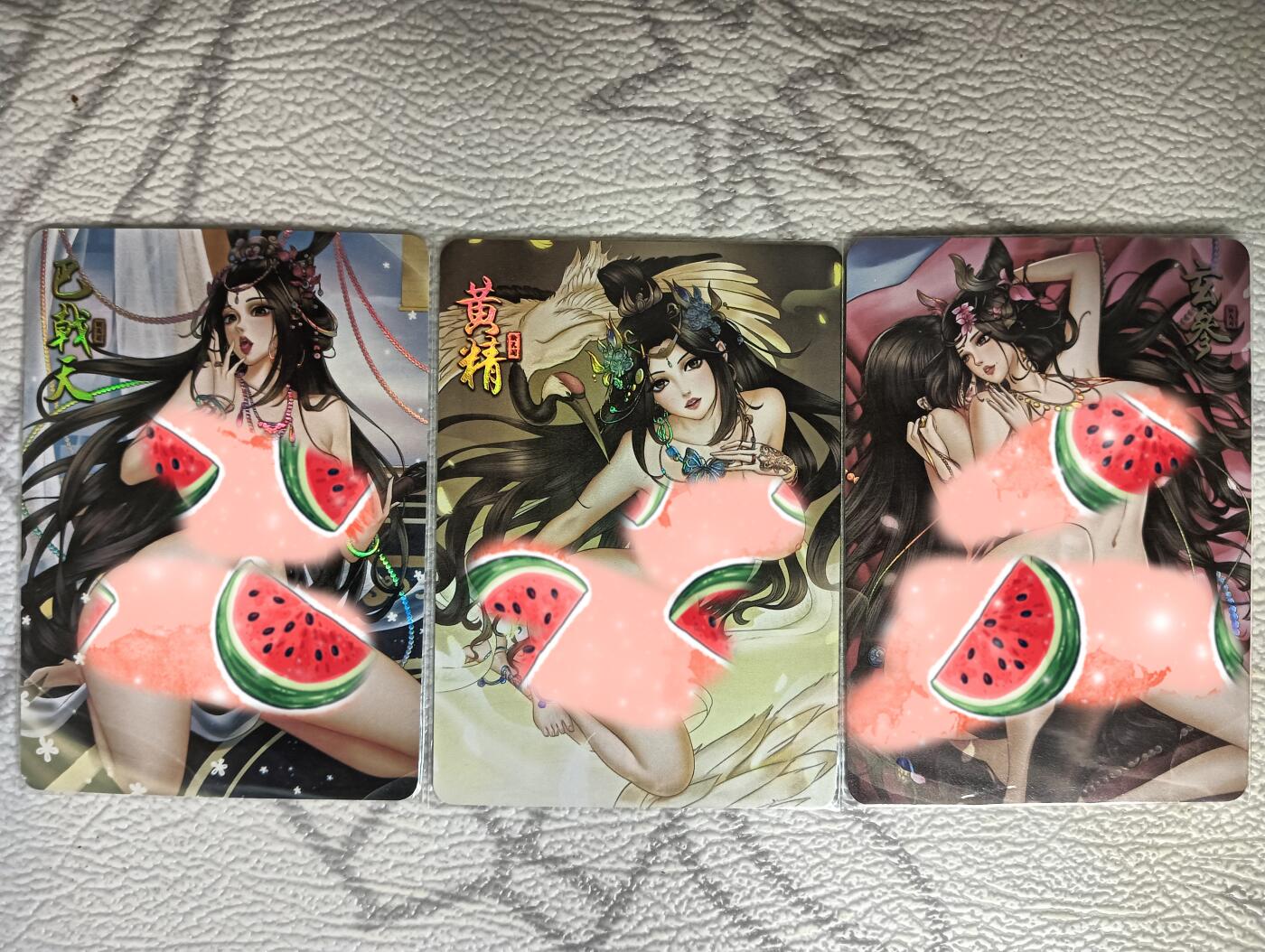 花开卡拍第40期（9月28号周日截拍，品控勿拍!!!拍品不寄存，运费5元，自制卡难免瑕疵，可能存在轻微撞角爆边等出厂瑕疵，品控介意勿拍！） 艺术卡，绘天阁，玄参，黄精，巴戟天，彩闪三张