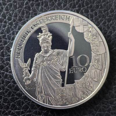 道一币馆币章第一百四十八场 - 奥地利2005年建国60周年10欧元银币  17.3g 925S 