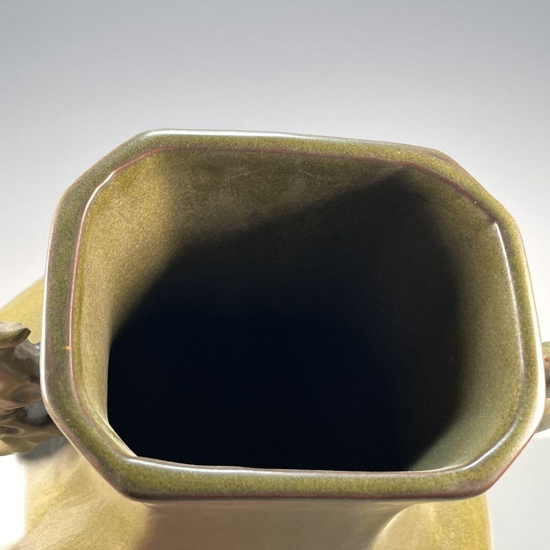 精品老瓷器专场  茶叶末釉双耳四方瓶
