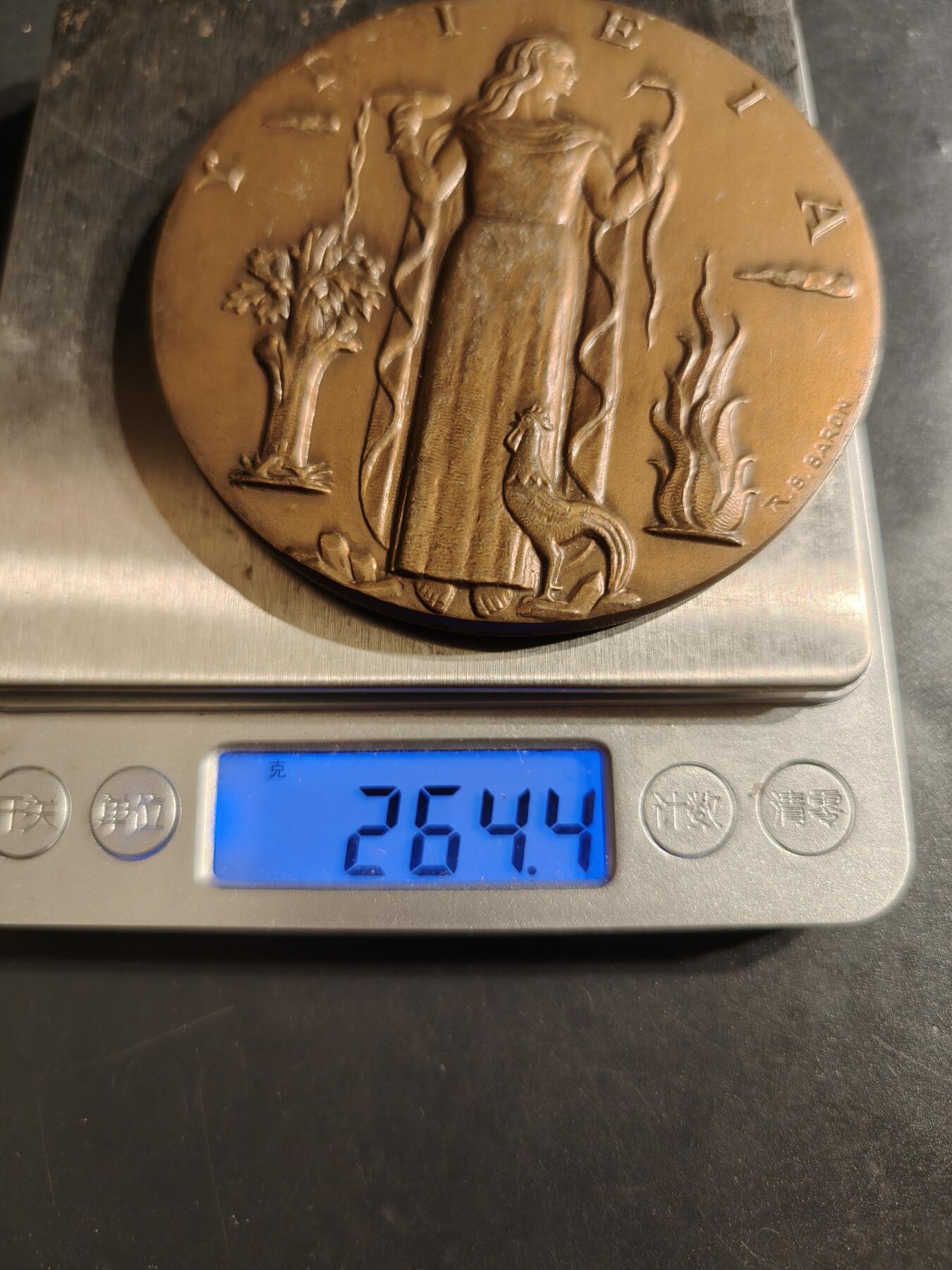 老王徽章第152期 法国默克公司（Merck & Co., Inc.）15年合伙人大铜章    直径81mm.   重量264.4g