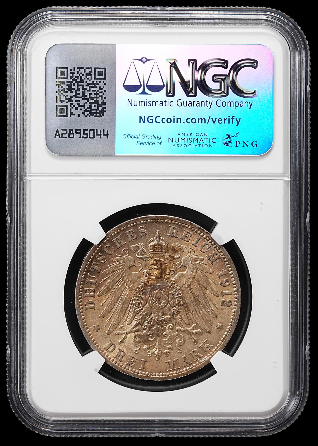 修遠堂世界钱币第八十六期 NGC AU58 1912年普鲁士3马克银币