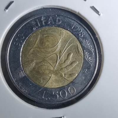 沼泽如烟--第855场 - 意大利1998年500里拉纪念币