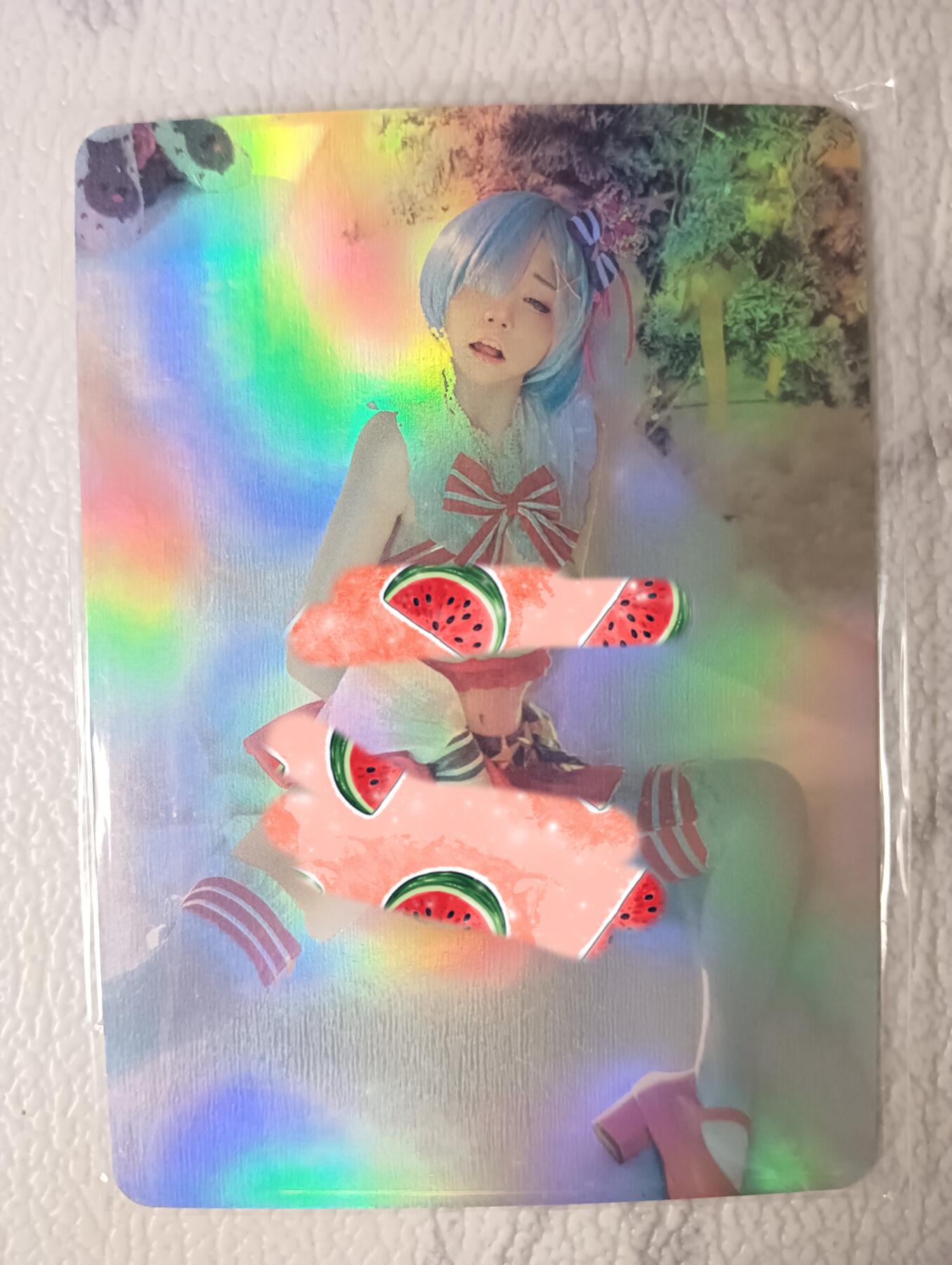 花开卡拍第40期（9月28号周日截拍，品控勿拍!!!拍品不寄存，运费5元，自制卡难免瑕疵，可能存在轻微撞角爆边等出厂瑕疵，品控介意勿拍！） 艺术卡，雷姆，cos，一张
