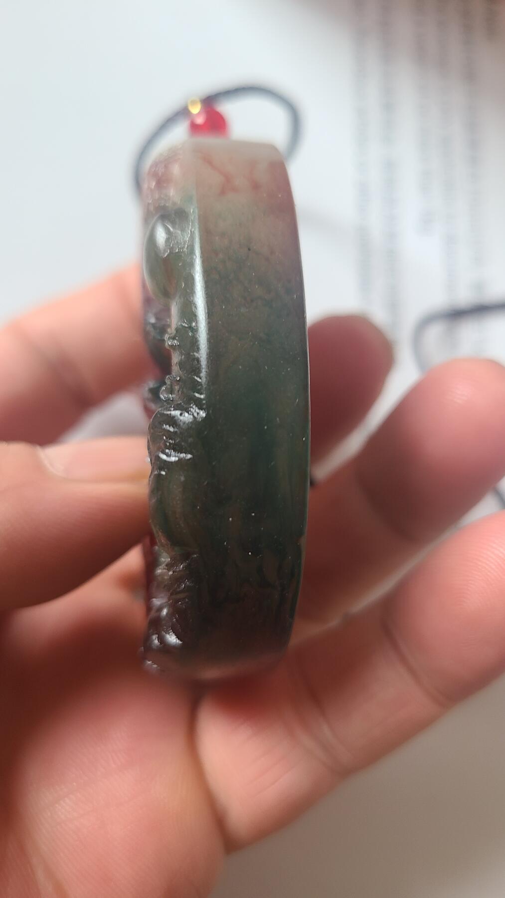蓬莱岛扶桑树结香俯看山河沉香吊坠，保真保天然