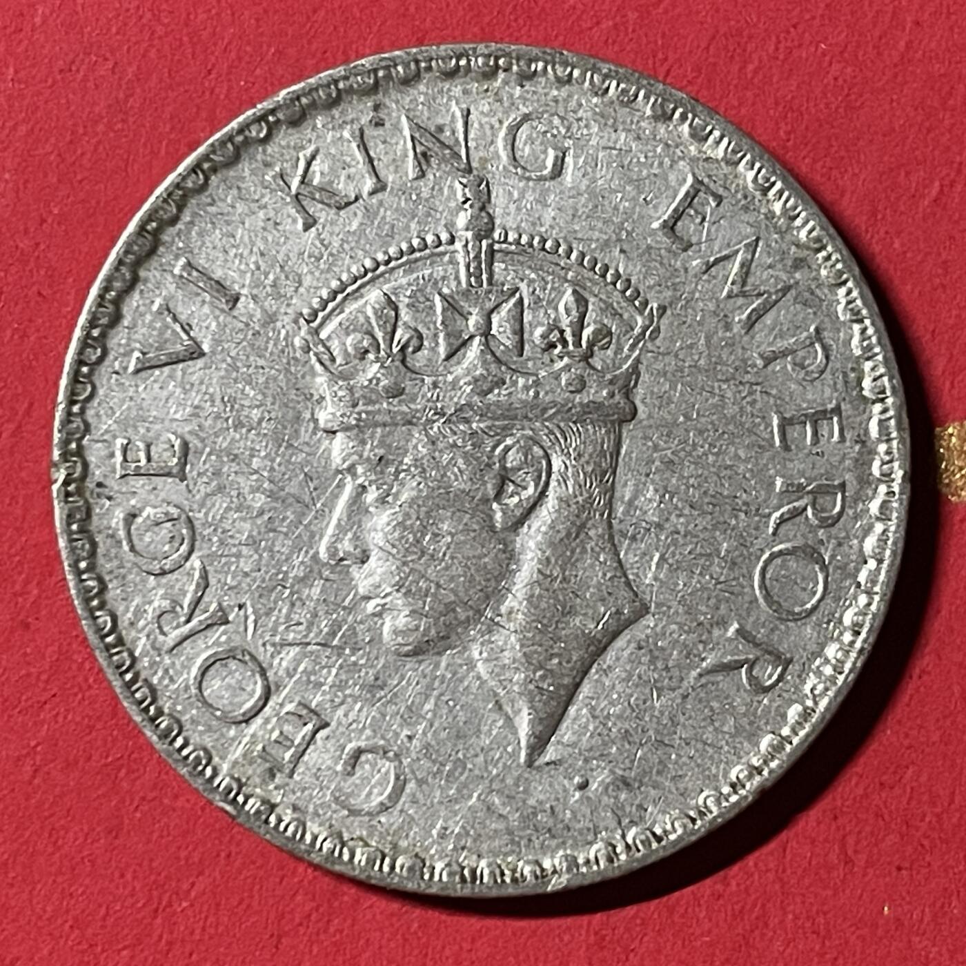 【银质纪念币、国外银币等珍品】限时专场 英属印度1941年乔治六世1卢比银币一枚