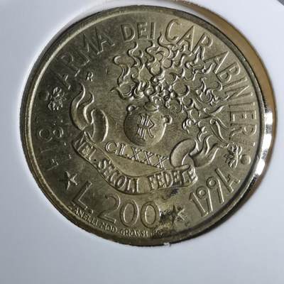 沼泽如烟--第855场 - 意大利1994年200里拉纪念币