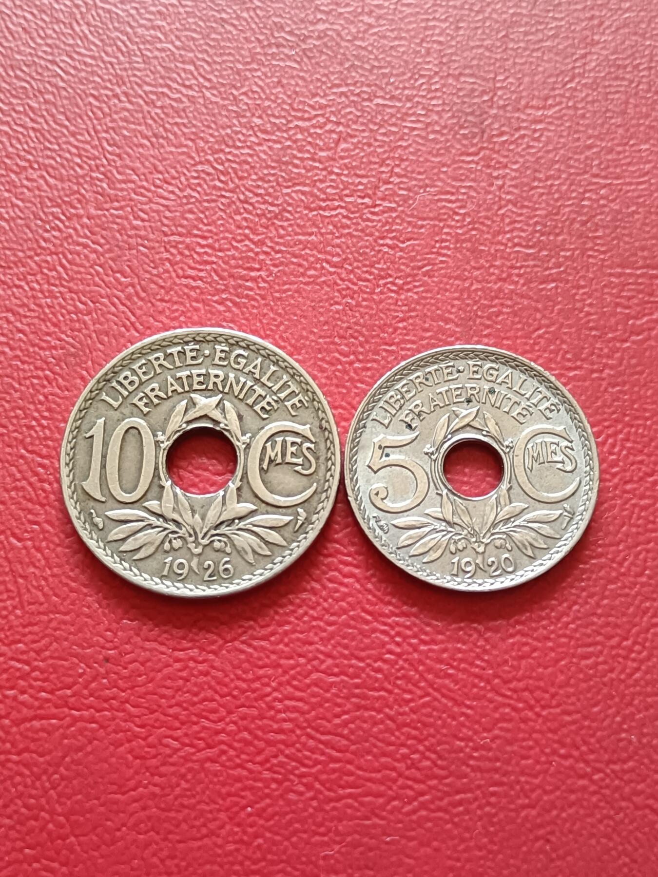 【云涧收藏】第六十六场 法国大版5、10生丁2枚