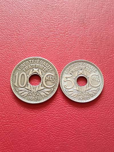 【云涧收藏】第六十六场 - 法国大版5、10生丁2枚
