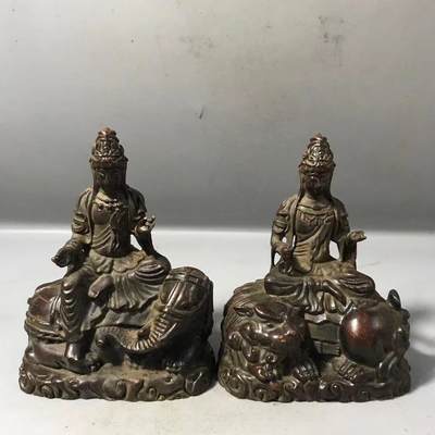 杂相 - 文殊菩萨普贤菩萨摆件一对