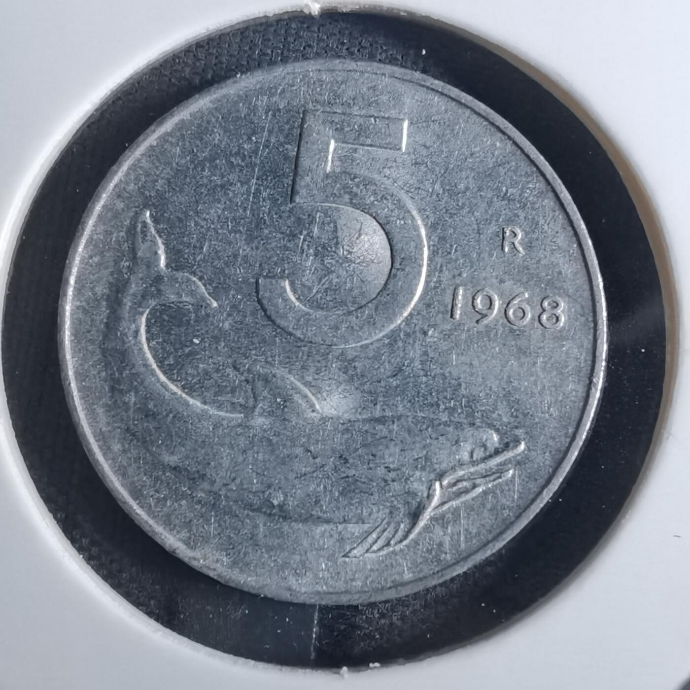 沼泽如烟--第855场 意大利1968年5里拉