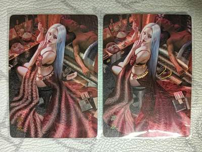 花开卡拍第40期（9月28号周日截拍，品控勿拍!!!拍品不寄存，运费5元，自制卡难免瑕疵，可能存在轻微撞角爆边等出厂瑕疵，品控介意勿拍！） - 燎原卡牌 妖姬传 画皮2张 左边粗闪右边幻彩粗闪
