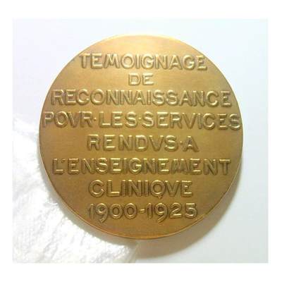 【旋风钱币】10月4日19:00准时开拍 精美欧洲币章 第三帝国货币等 全场包邮！ 【艺术】法国艺术大章1925年 画家加莱高浮雕精制超大铜章 60MM 127克