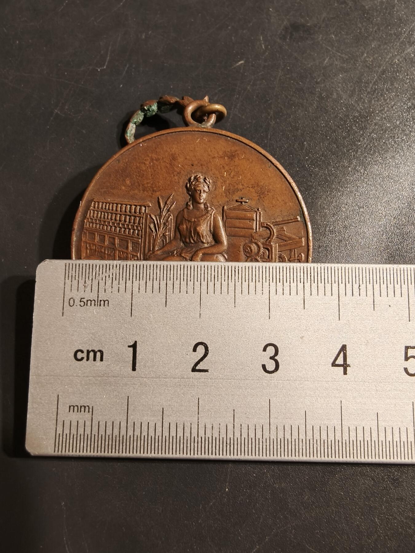 老王徽章第152期 法国圣雷米叙阿夫尔工厂落成大尺寸奖章     直径36mm.   重量20g