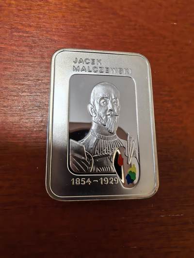 长老汇蛇年精选第五十三场拍卖 - 2003波兰画家雅克·马尔切夫斯基20兹罗提局部彩色精制银币，28.28克925银，原厂盒