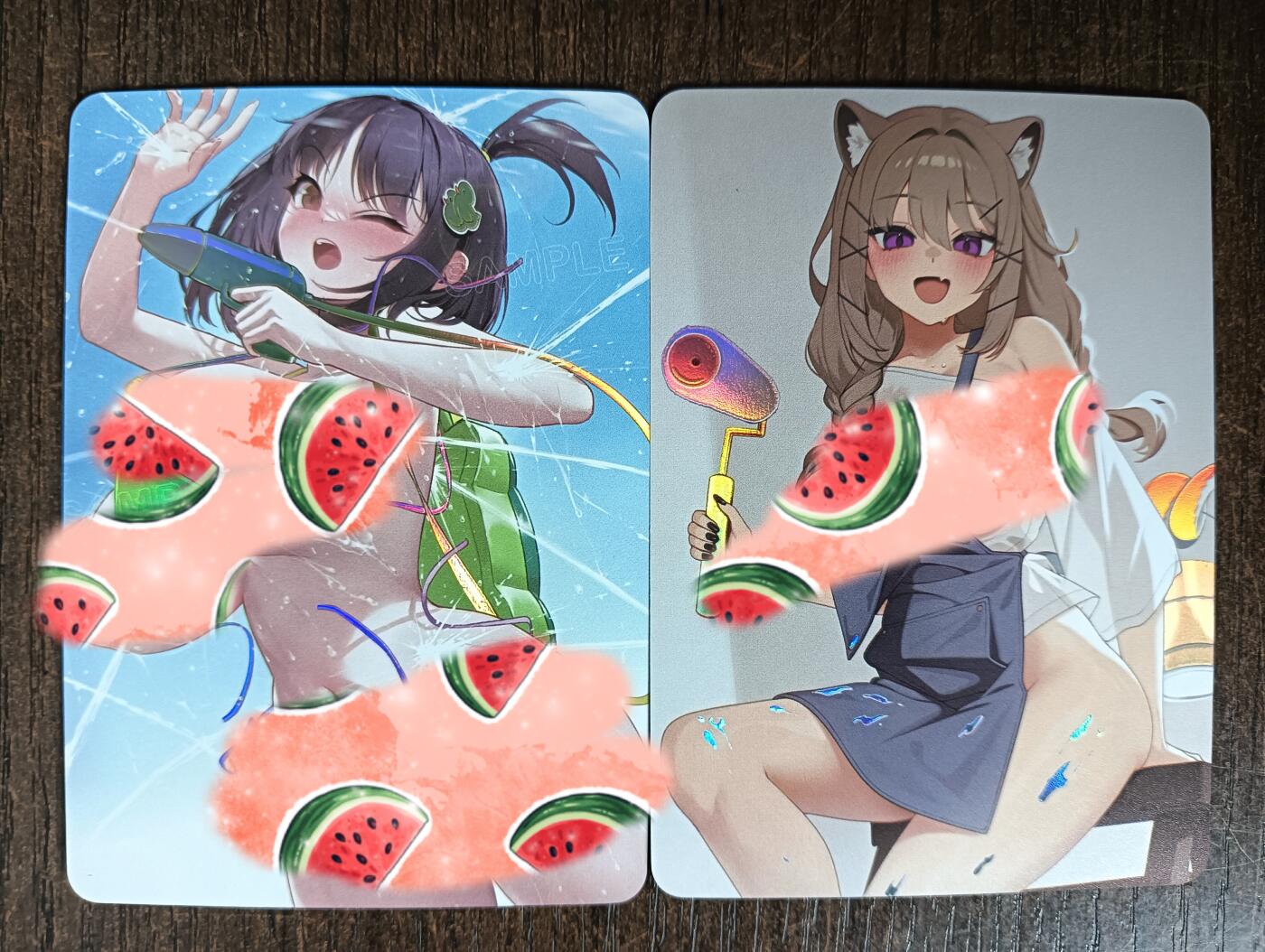 花开卡拍第40期（9月28号周日截拍，品控勿拍!!!拍品不寄存，运费5元，自制卡难免瑕疵，可能存在轻微撞角爆边等出厂瑕疵，品控介意勿拍！） 绘天阁 单卡 艺术卡 彩闪2张