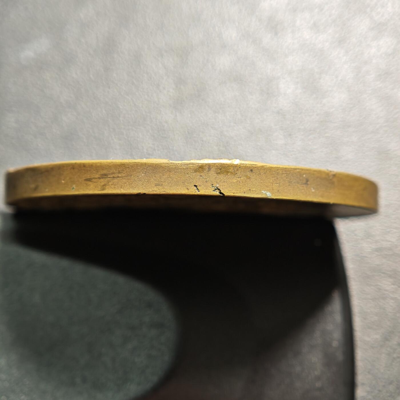 【德藏】世界币章拍卖第148期（拍品征集中~欢迎藏友联系） 1910年 智利建筑师协会大铜章 人物刻画极其细致 直径约：46.1mm；重约：47.8g