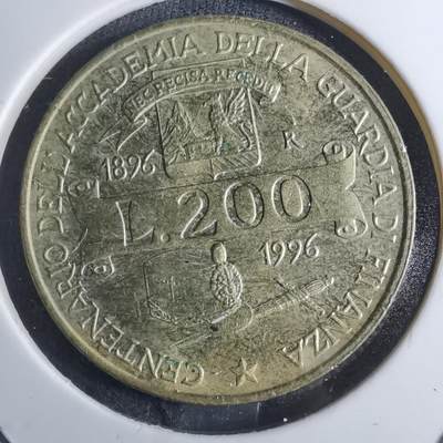 沼泽如烟--第855场 - 意大利1996年200里拉纪念币