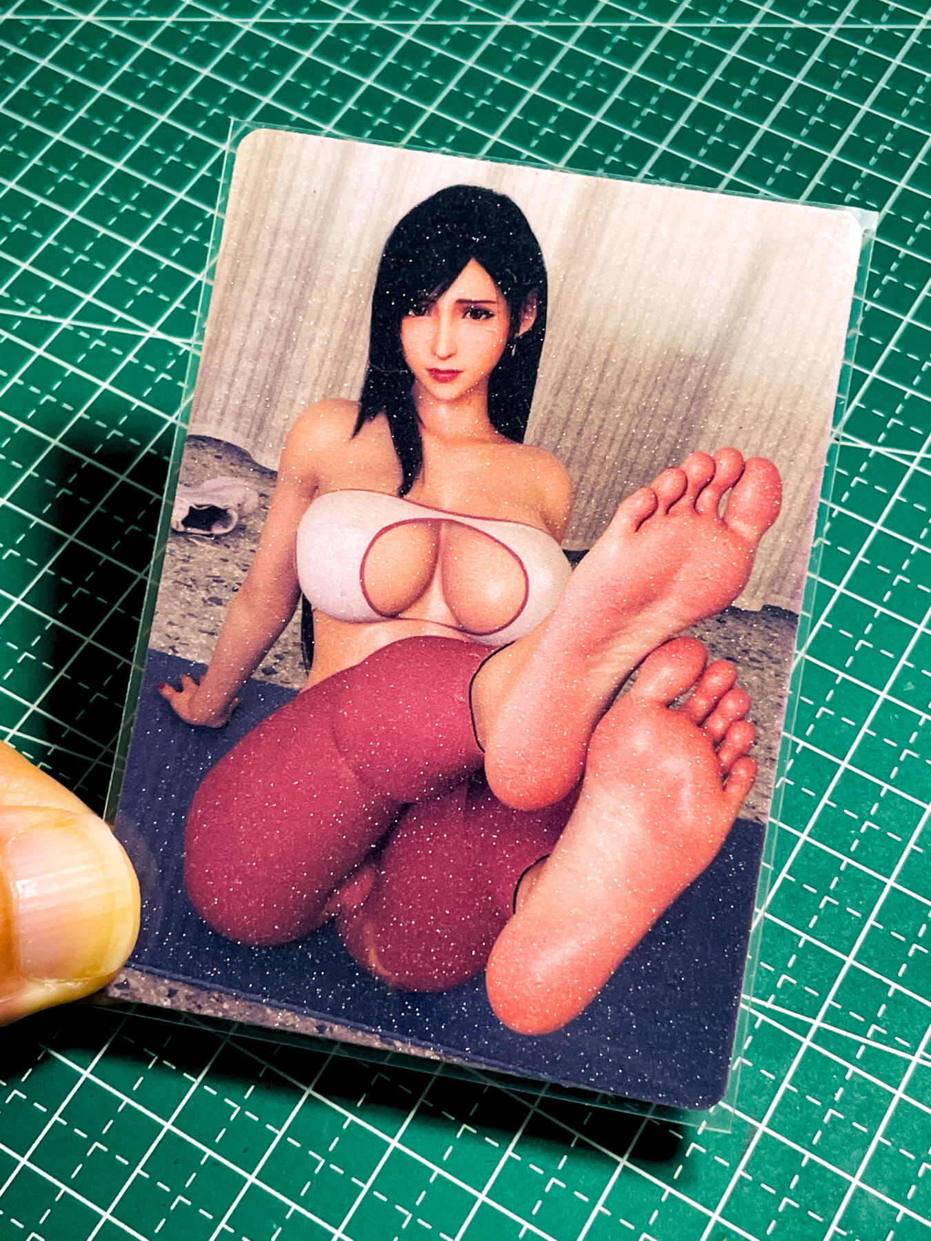 【关注参拍有赠卡】显眼宝33期  9.26日晚21:50结束 盐晶闪  瑜伽 tifa  蒂法   一张 63*88