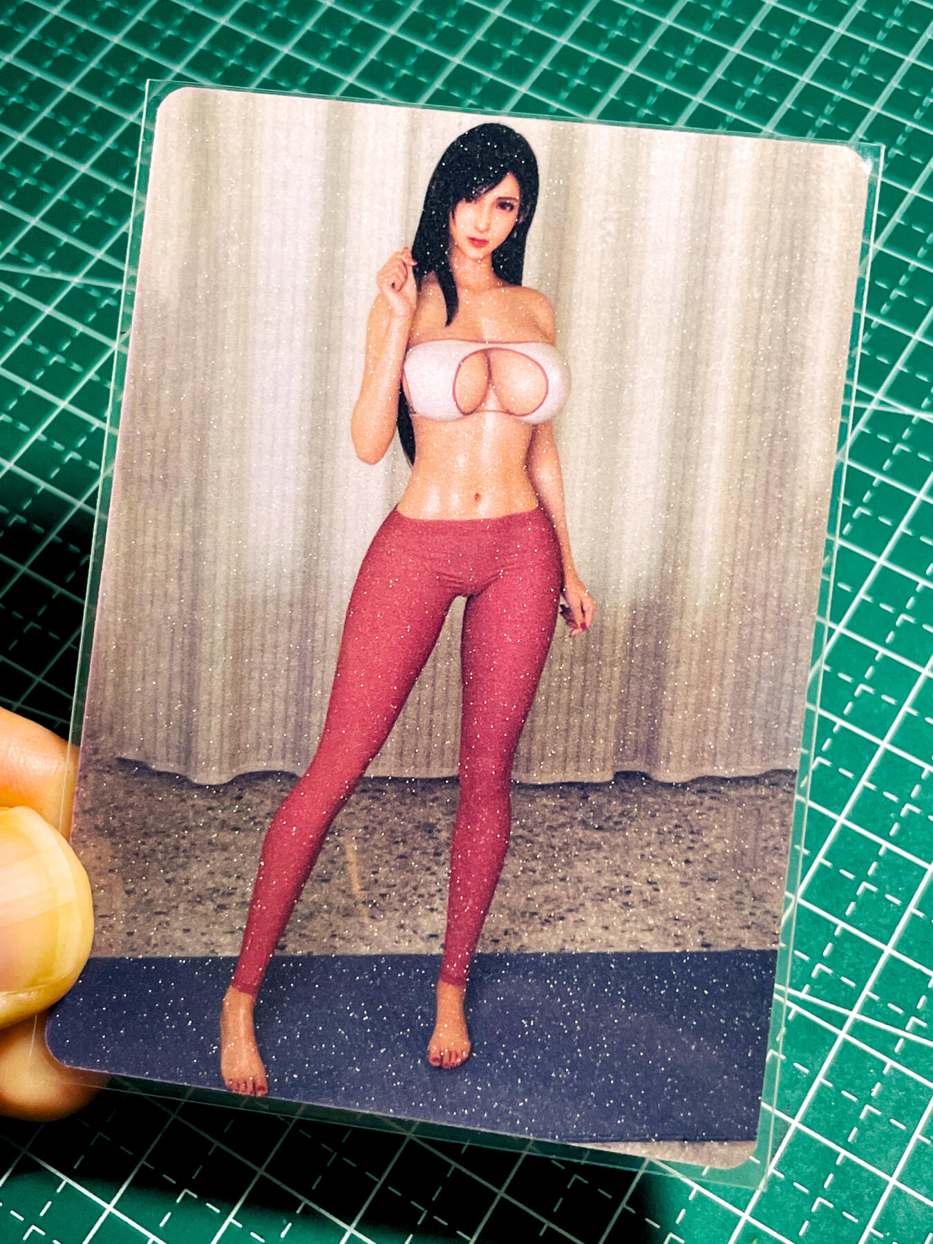 【关注参拍有赠卡】显眼宝33期  9.26日晚21:50结束 盐晶闪  瑜伽 tifa  蒂法   一张 63*88