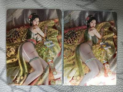 花开卡拍第40期（9月28号周日截拍，品控勿拍!!!拍品不寄存，运费5元，自制卡难免瑕疵，可能存在轻微撞角爆边等出厂瑕疵，品控介意勿拍！） - 燎原卡牌 人间传 阎婆惜 幻彩粗闪一对 2张