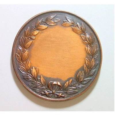 【旋风钱币】10月4日19:00准时开拍 精美欧洲币章 第三帝国货币等 全场包邮！ 【原盒】英国1900年前后 谷物女神高浮雕精制大铜章 带原盒 45MM