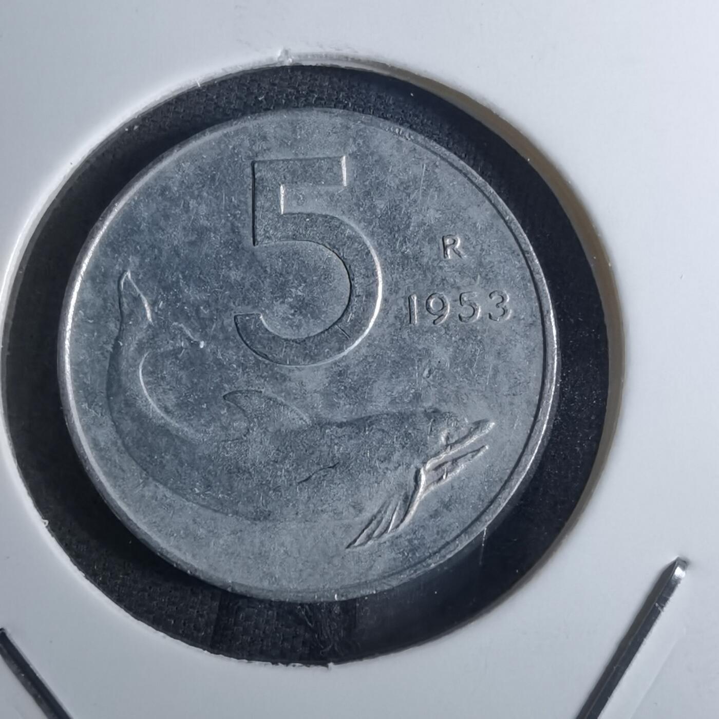 沼泽如烟--第855场 意大利1953年5里拉