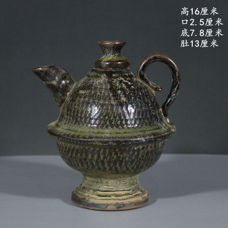 杂相（2） 茶叶末釉青瓷酒壶