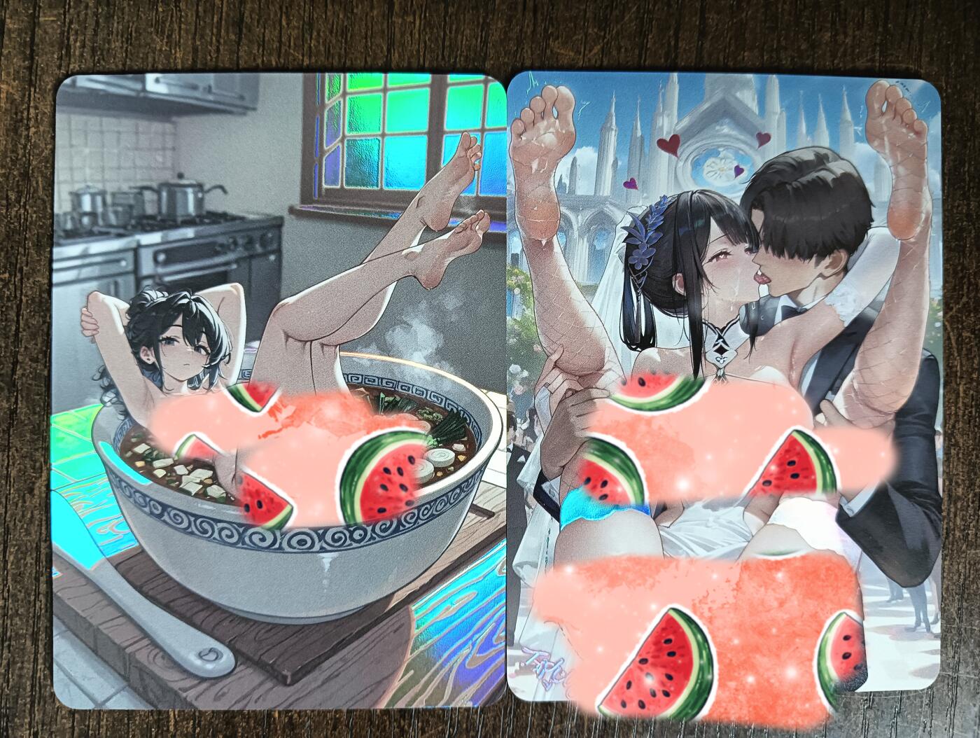 花开卡拍第40期（9月28号周日截拍，品控勿拍!!!拍品不寄存，运费5元，自制卡难免瑕疵，可能存在轻微撞角爆边等出厂瑕疵，品控介意勿拍！） 绘天阁 单卡 艺术卡 彩闪2张