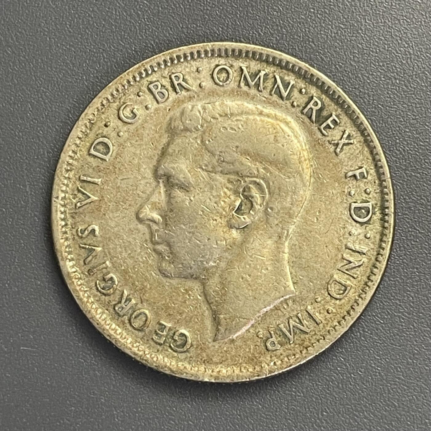 回流钱币1001-1 澳大利亚1947年1佛罗林银币