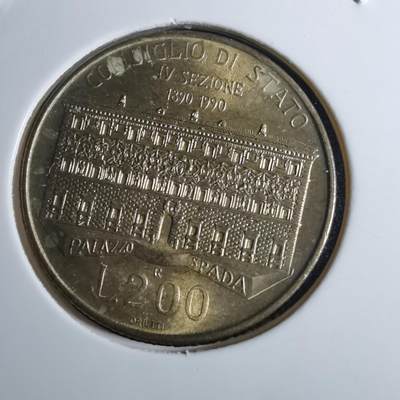 沼泽如烟--第855场 - 意大利1990年200里拉纪念币
