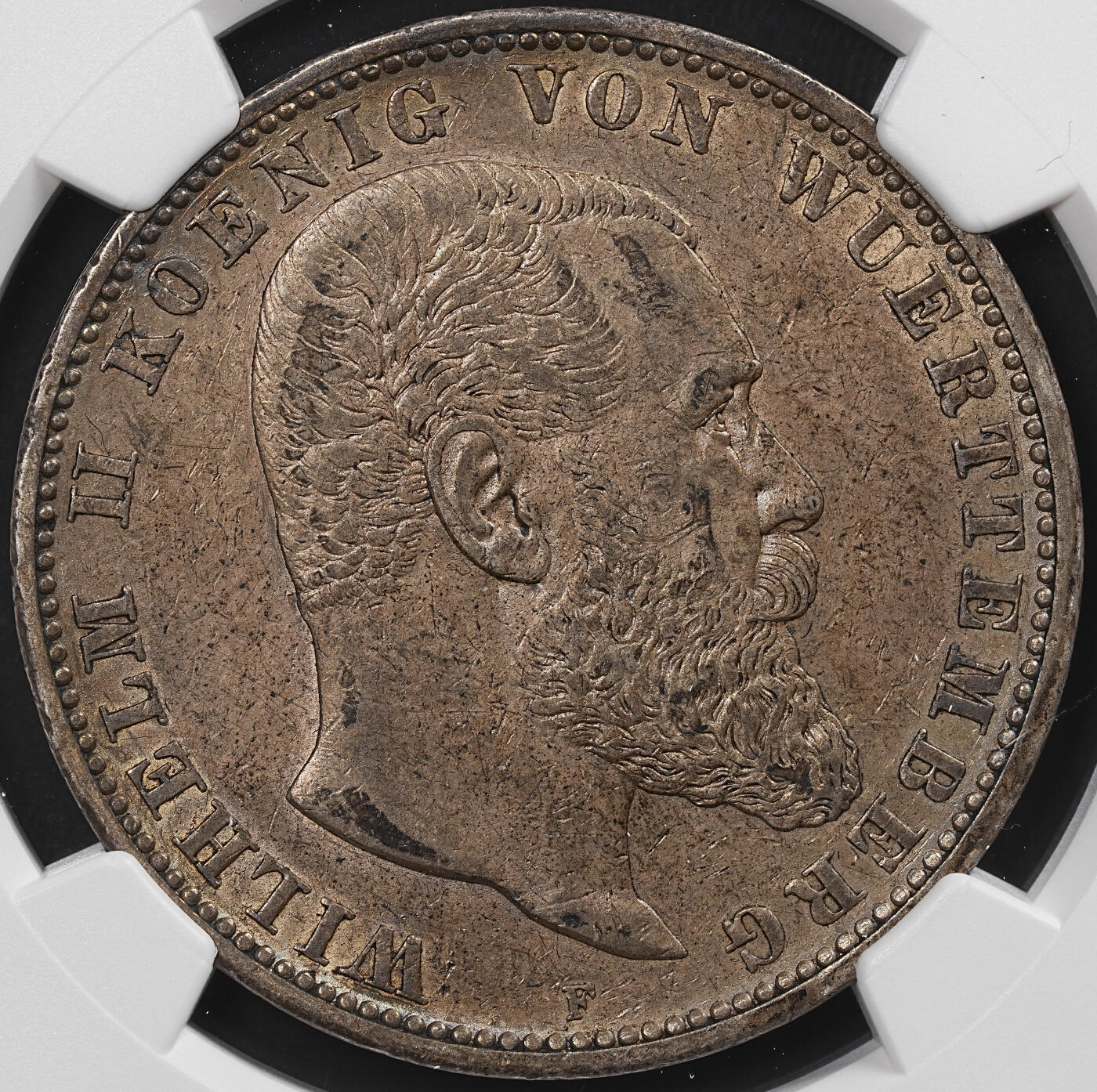 修遠堂世界钱币第八十六期 NGC AU55 1907年符腾堡5马克大银币