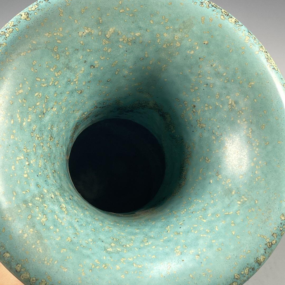 精品老瓷器专场 钧瓷窑变绿釉花觚