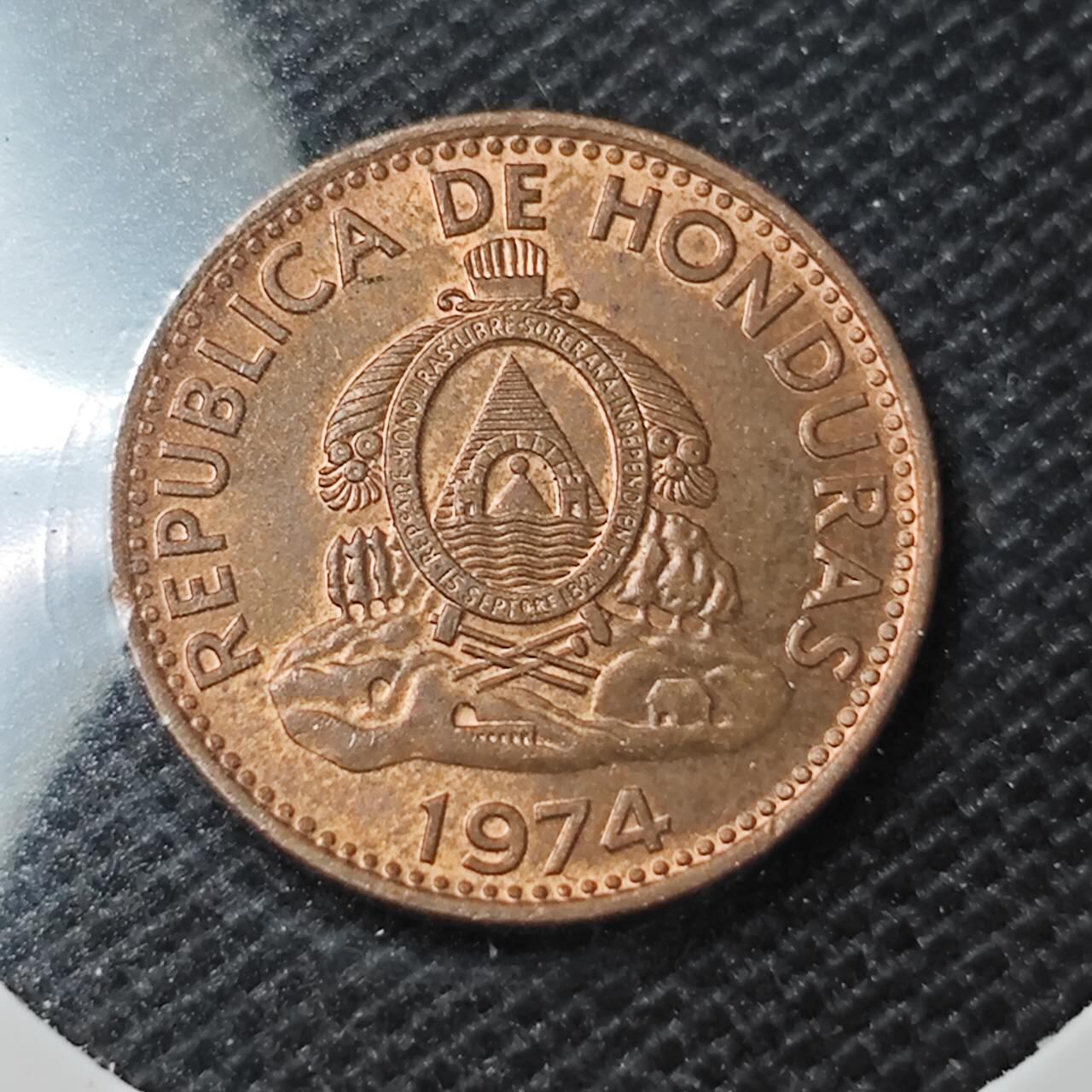 KK钱币收藏小铺 第347场 2月预留时间 周末发货 1974洪都拉斯1分 