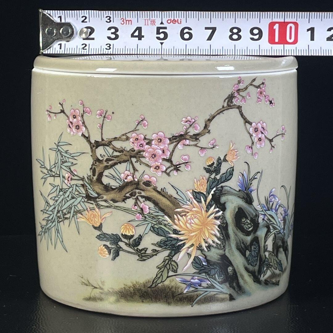 精品老瓷器专场 粉彩花卉盖罐仿古陶瓷