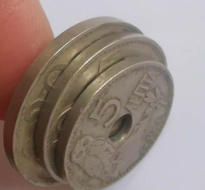 巨藏钱币第二期10月3号8点开拍古今中外硬币专场 希腊1912年5-10-20雷普塔镍币3枚套